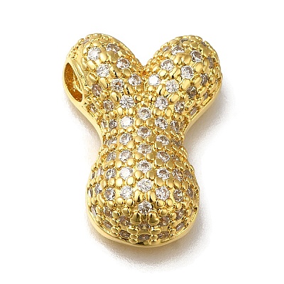 Brass with Cubic Zirconia Pendants KK-Q818-02Y-G-1