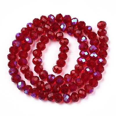 Electroplate Glass Beads Strands X1-EGLA-A034-T6mm-L20-1