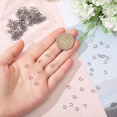 Ion Plating(IP) 304 Stainless Steel Open Jump Rings STAS-CA0002-21B-1
