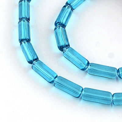 Transparent Glass Bead Strands GLAA-R162-10x4-03-1