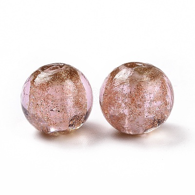 Handmade Gold Sand Lampwork Beads LAMP-C004-02C-1
