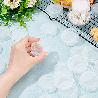 Plastic Bottle Caps Replacement for Glass Pudding Bottle AJEW-WH0347-40B-1