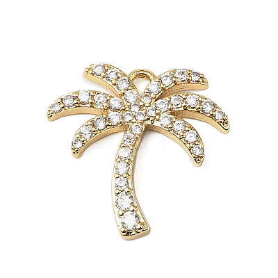 Brass Micro Pave Cubic Zirconia Pendants KK-G534-01A-G-1