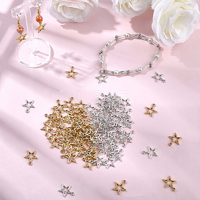 100Pcs 2 Colors Tibetan Style Alloy Pendants FIND-SC0022-66-1