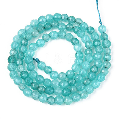 Dyed Natural White Jade Beads Strands G-T139-4mm-60-15-1