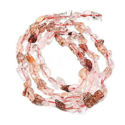 Natural Hematoid Quartz/Ferruginous Quartz Beads Strands G-I389-A04-1