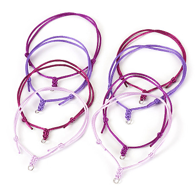 40Pcs 4 Colors Adjustable Nylon Cord Bracelets Making BJEW-TA00673-1