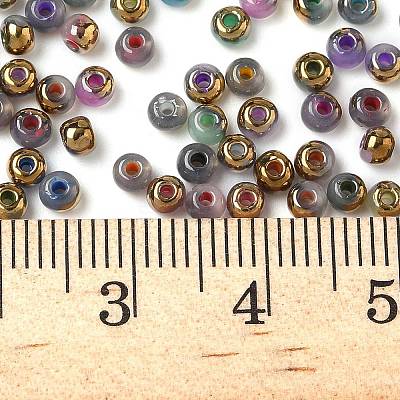 Electroplated Glass Beads GLAA-Q120-02A-1