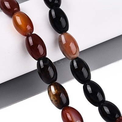 Natural Agate Beads Strands G-N362-18A-01-1