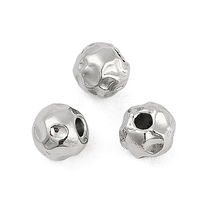 Anti-Tarnish Textured 316 Surgical Stainless Steel Beads STAS-M106-01A-P-1