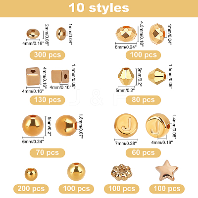 1240Pcs 10 Style CCB Plastic Beads CCB-CA0001-07-1