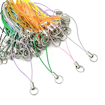 100Pcs Polyester Cord Mobile Straps MOBA-FS0001-02C-1