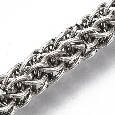 Men's Alloy Wheat Chain Bracelets BJEW-T014-09AS-1
