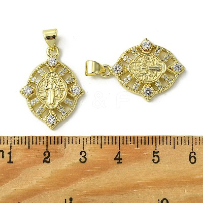 Brass Micro Pave Cubic Zirconia Pendants KK-H472-53A-G-1