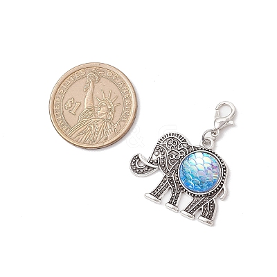 Resin Pendant Docorations HJEW-JM03704-1