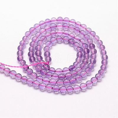 Natural Amethyst Beads Strands G-N0215-01-3mm-1