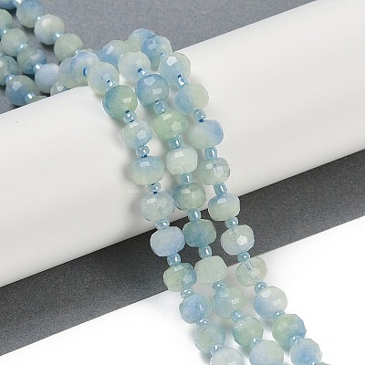 Natural Dyed White Jade Beads Strands G-H057-A22-08-1