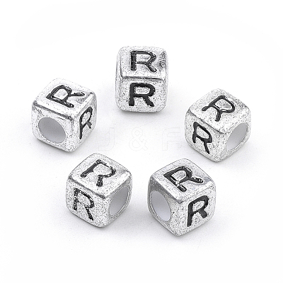 Plated Acrylic Beads X1-PB43C9308-R-1