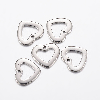 Tarnish Resistant 304 Stainless Steel Open Heart Charms LS-STAS-L200-67P-1