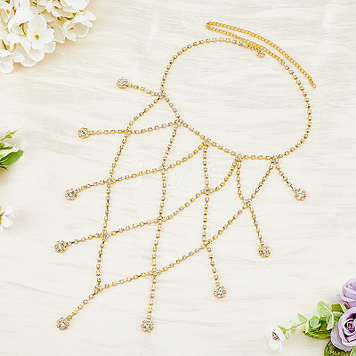 1Pc Crystal Rhinestone Shouder Chain Strap AJEW-HY0001-36-1