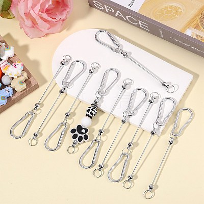 10Pcs Aluminum with Rock Climbing Carabiners AJEW-SZ0002-58A-1