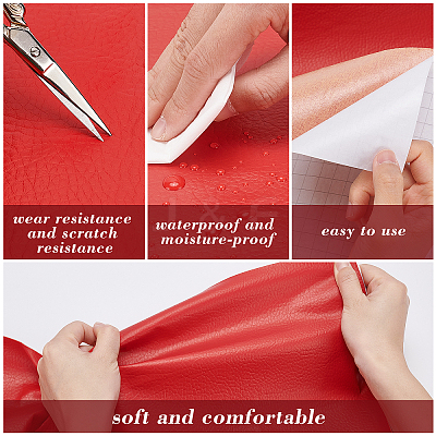 PU Leather Self-adhesive Fabric DIY-WH0001-92B-1