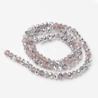 Electroplate Transparent Glass Beads Strands EGLA-A034-T4mm-M08-1