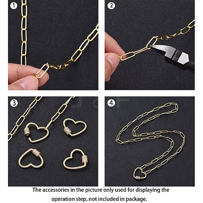 Soldered Brass Paperclip Chains CHC-D025-03G-1