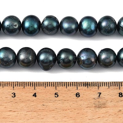 Dyed Natural Cultured Freshwater Pearl Beads Strands PEAR-L034-18A-1