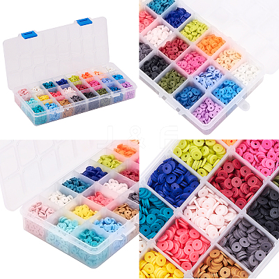 Handmade Polymer Clay Beads CLAY-PH0001-13-6mm-1