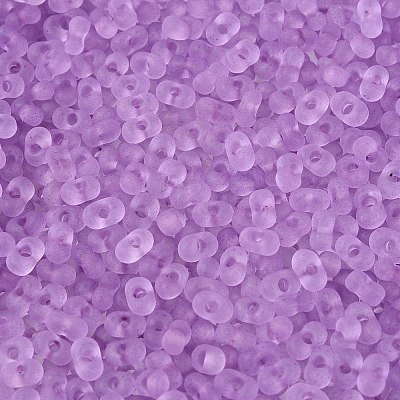 FGB Frosted Transparent Glass Seed Beads SEED-N013-06A-07-1