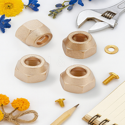 4Pcs Brass Nut FIND-LP0009-25-1