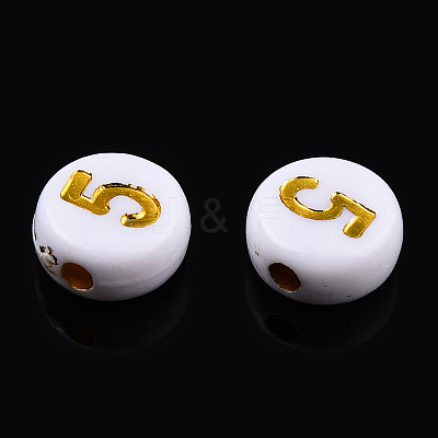 Plating Acrylic Beads X-PACR-R243-02-1