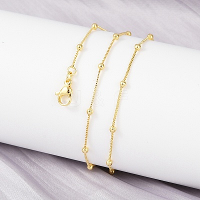 Brass Satellite Chains Necklace for Women LS-NJEW-P265-05G-1