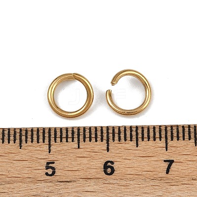 304 Stainless Steel Open Jump Rings X-STAS-Z137-01G-10-1