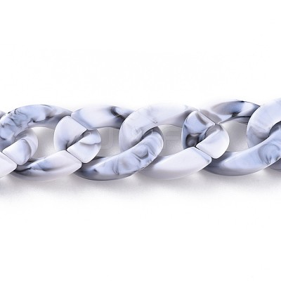 Acrylic Curb Chains AJEW-JB00505-05-1