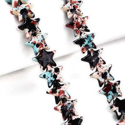 Spray Painted Synthetic Turquoise Beads Strands UNKW-T001-11K-03-1