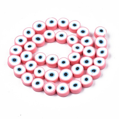 Handmade Polymer Clay Beads Strands X-CLAY-S096-041B-1