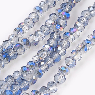 Electroplate Glass Beads Strands X-GLAA-K027-HR-B04-1