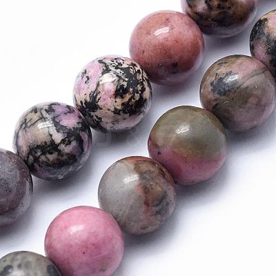 Natural Rhodonite Beads Strands G-G717-12mm-1