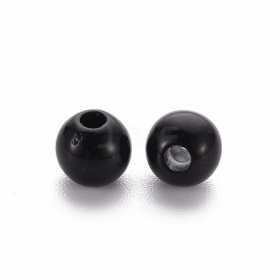 Opaque Acrylic Beads X-MACR-S370-C6mm-S002-1
