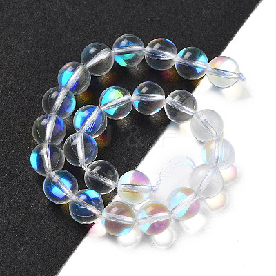Synthetic Moonstone Beads Strands G-P528-J02-13-1