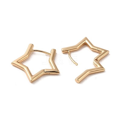 Brass Hoop Earrings EJEW-C073-11KCG-1