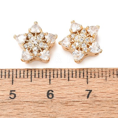 Brass Micro Pave Cubic Zirconia Beads CU-CBAEC99-33G-03-1