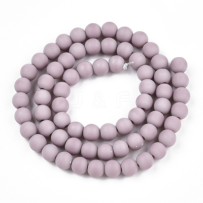 Opaque Glass Beads Strands GLAA-T032-P6mm-MD07-1