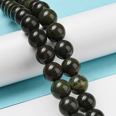 Natural African Green Autumn Jasper Beads Strands G-R494-A19-04-1