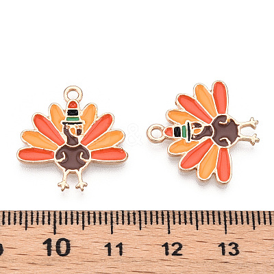 Thanksgiving Day Alloy Enamel Pendants ENAM-D060-03F-KCG-1