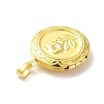 Rack Plating Brass Locket Pendants LS-KK-I688-01G-1