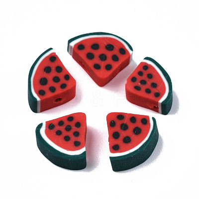 Handmade Polymer Clay Beads X-CLAY-R069-01J-1