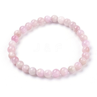 Natural Kunzite Stretch Bracelets X-BJEW-JB03738-01-1